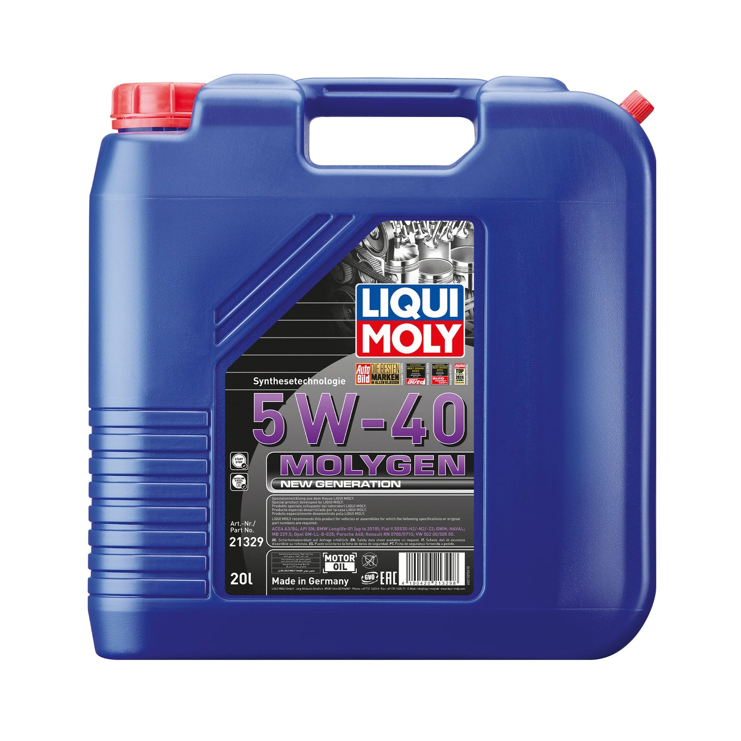 Liqui Moly 21329 Molygen New Generation Engine Oil 5W-40 - 20 Litres