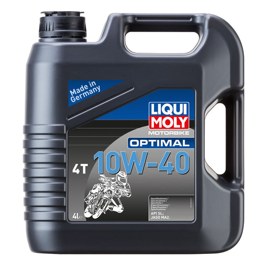 Liqui Moly 4T 10W-40 Optimal Motorbike Engine Oil API SL/JASO MA2 - 4L