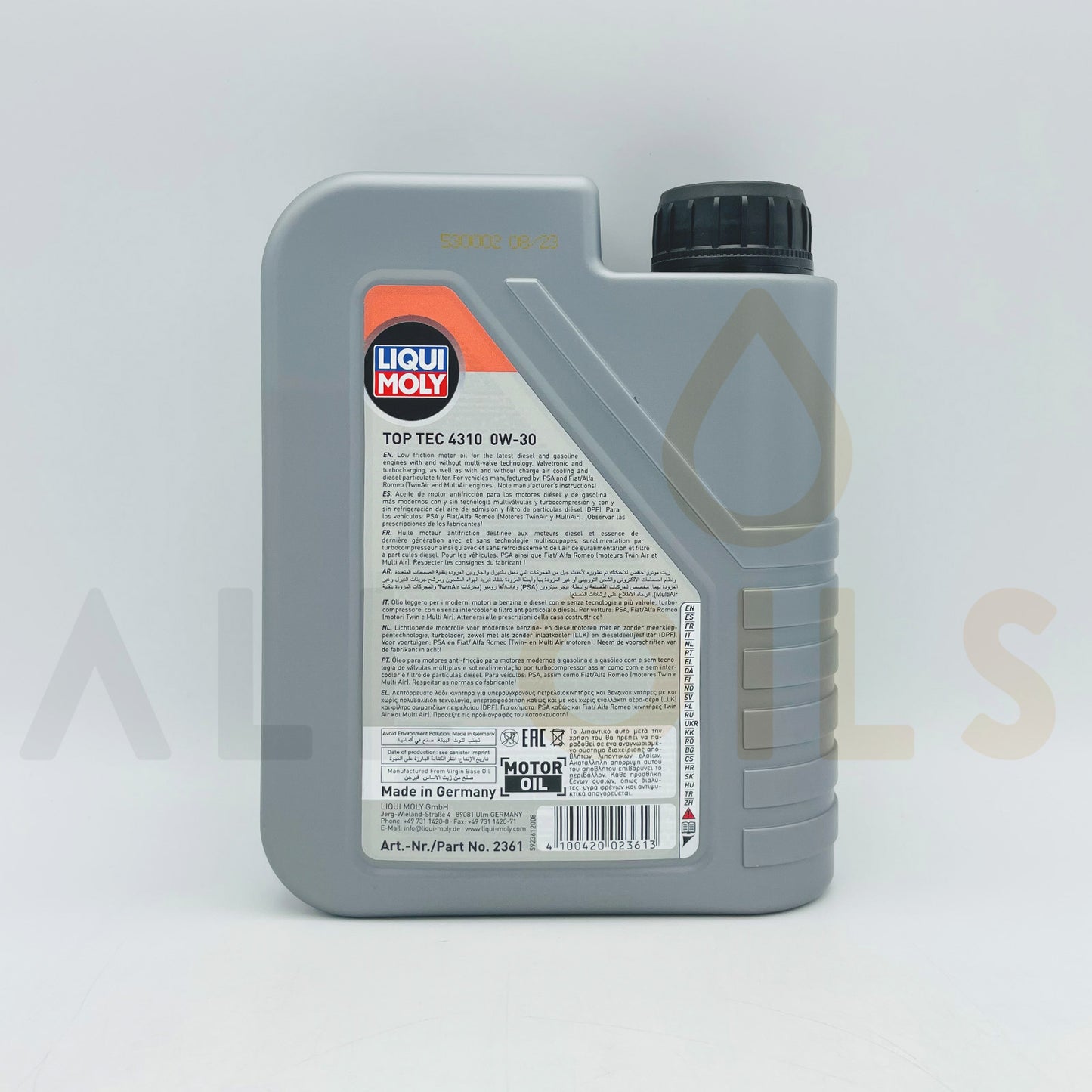 Liqui Moly 2361 Top Tec 4310 0W-30 Engine Oil All-Season ACEA C2 - 1 Litre