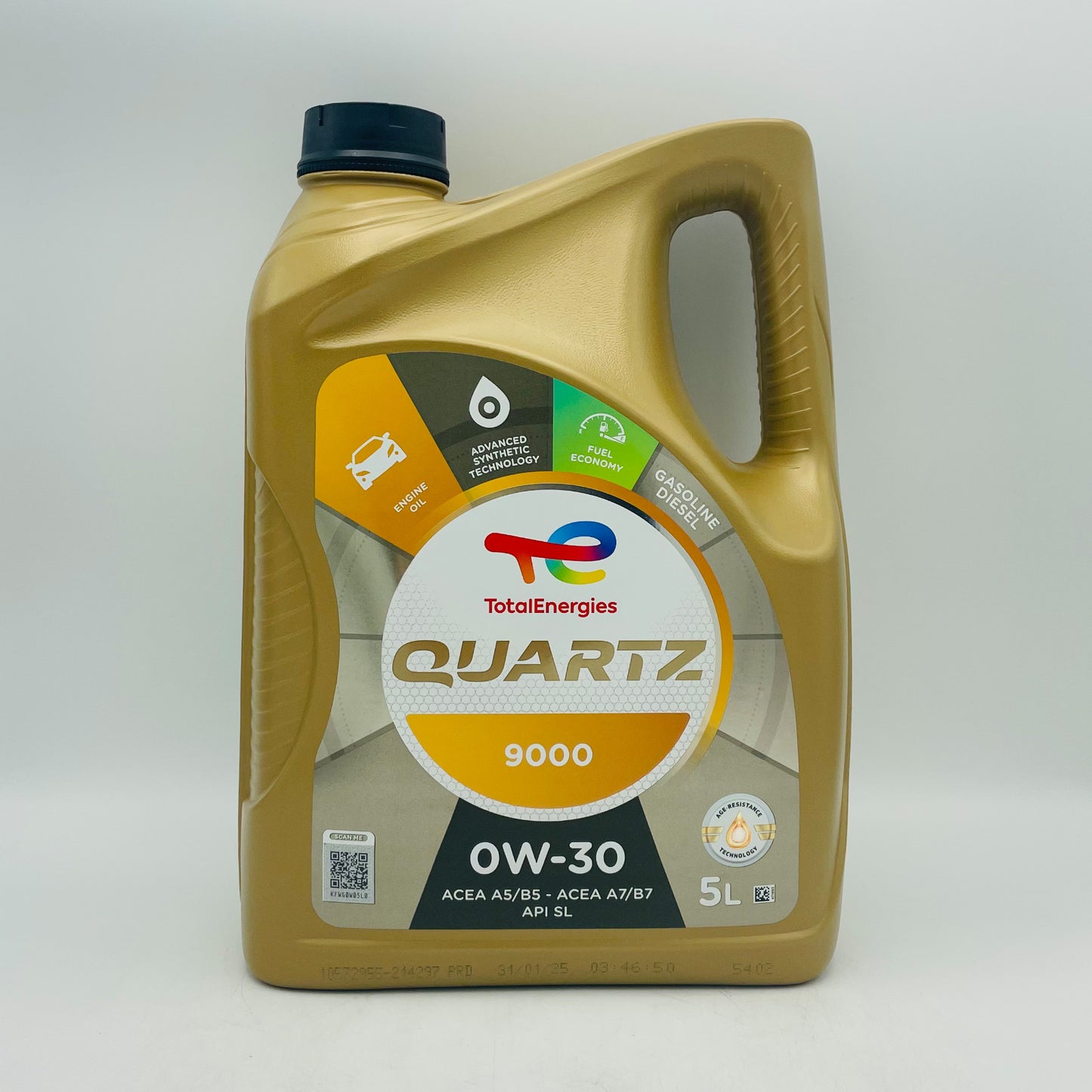 5L TotalEnergies Quartz 9000 0W-30 Engine Oil - 5 Litres