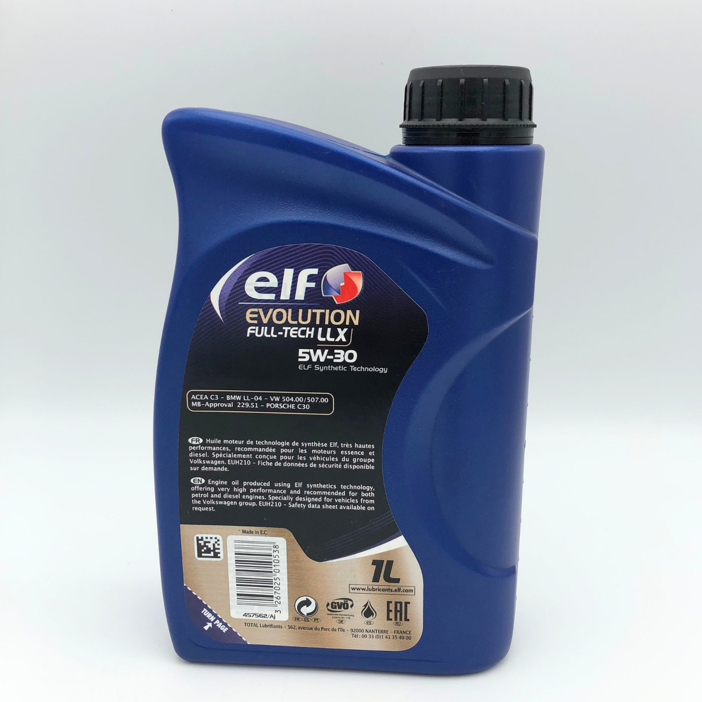 ELF Evolution FULL-TECH LLX 5W-30 - 1 Litre - Back