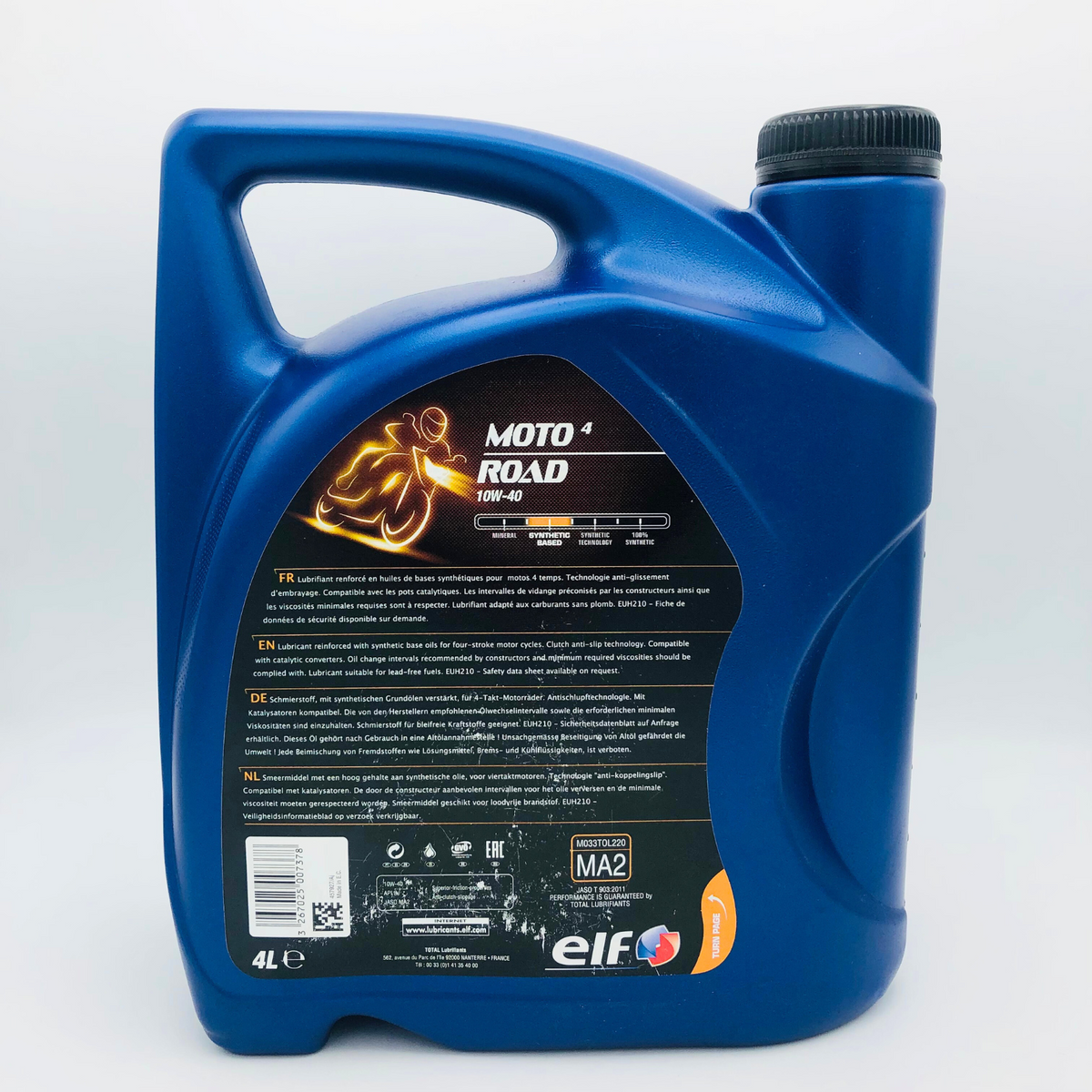 ELF Moto 4 Road 10W-40 4-Stroke Motorcycle Engine Oil - 4 Litres
