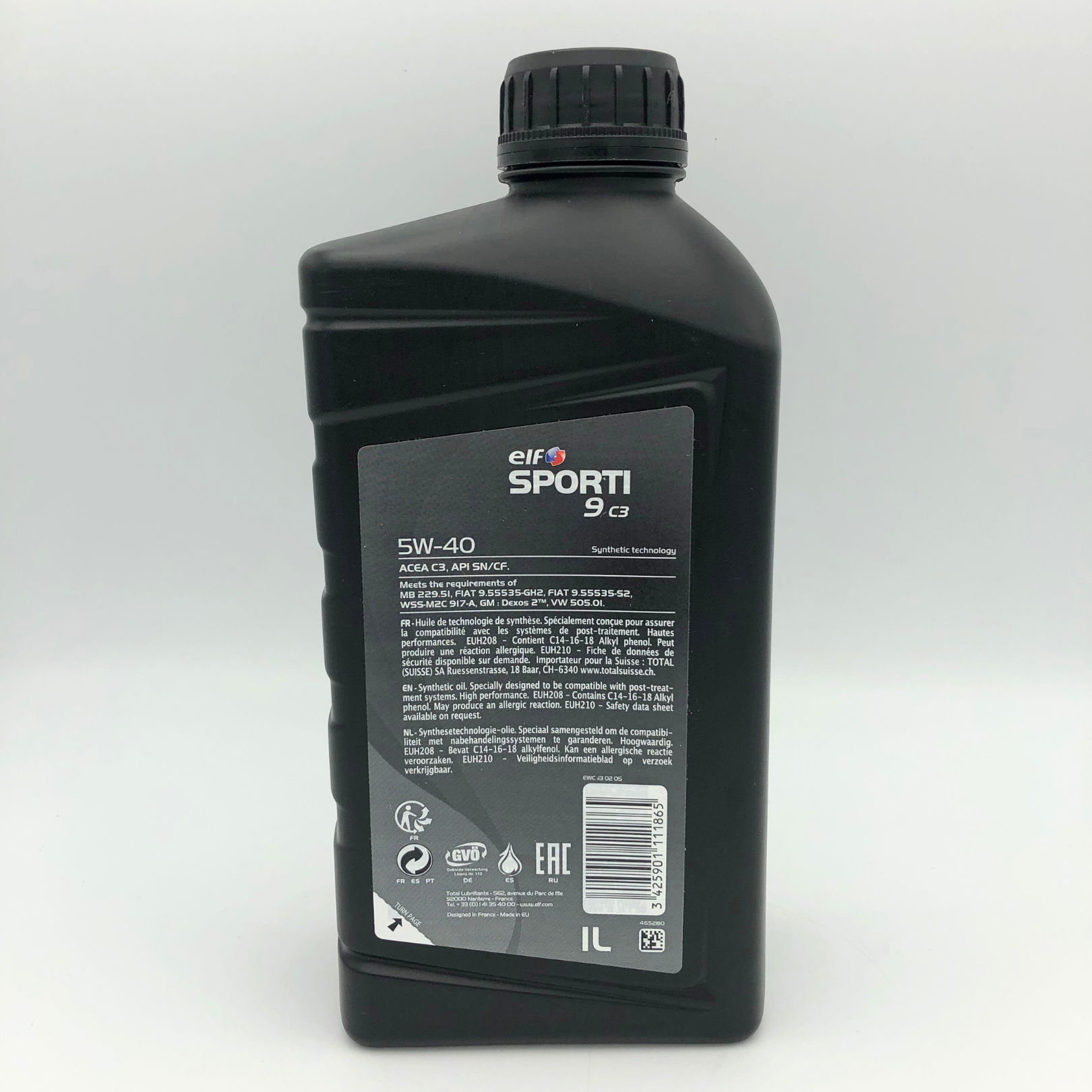 ELF SPORTI 9 C3 5W-40 Engine Oil - 1 Litre