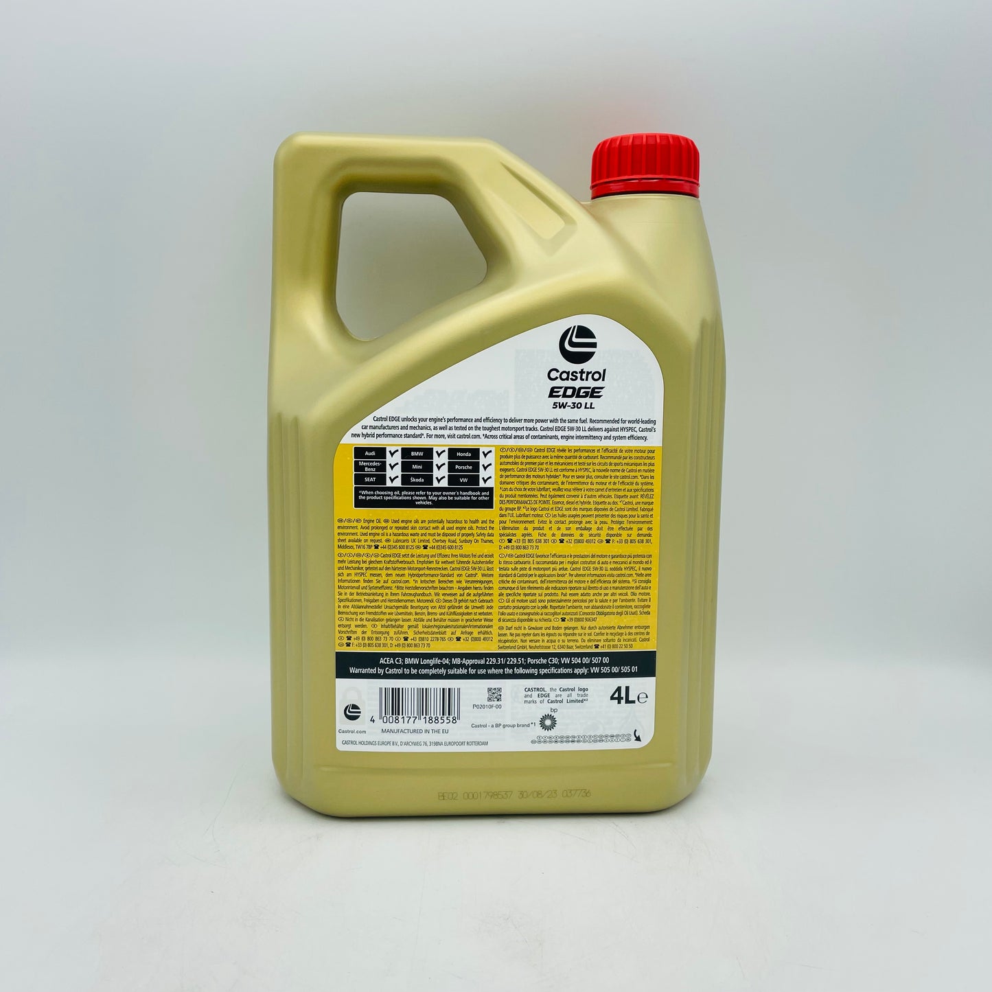 4L Castrol Edge 5W-30 Longlife Engine Oil - 4 Litres