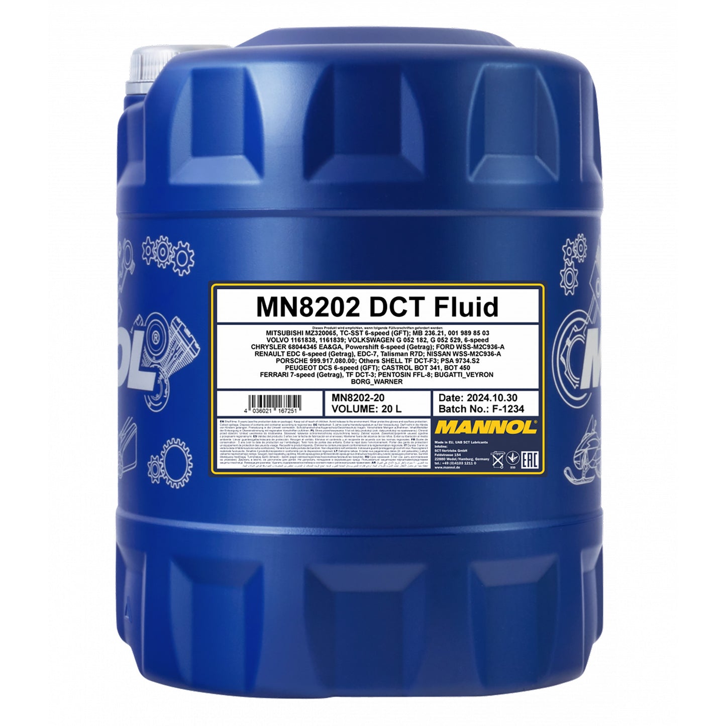 Mannol 8202 DCT Synthetic Gear Oil - 20 Litres