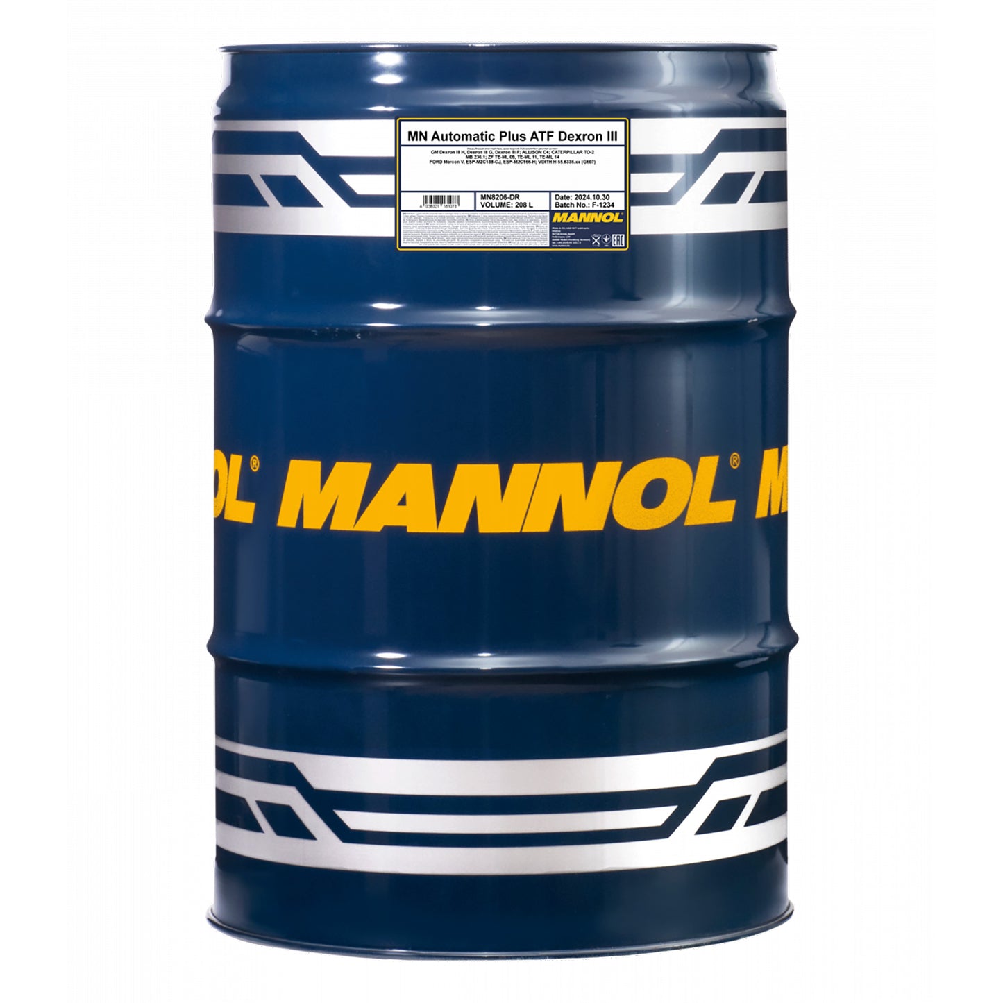 Mannol 8206 ATF Automatic Plus Dexron III Transmission Fluid - 208L