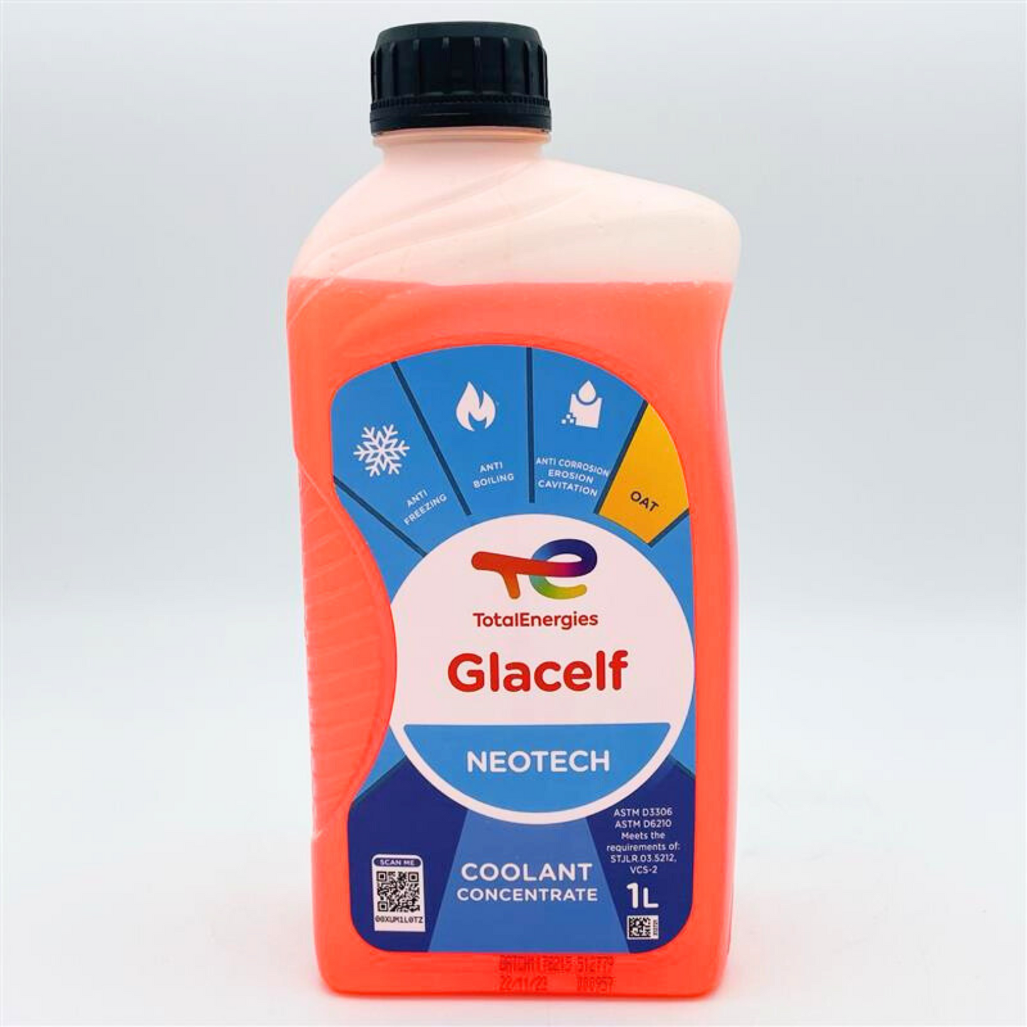Total Glacelf Neotech Organic Antifreeze Engine Coolant -37°C - 1 Litre - Front