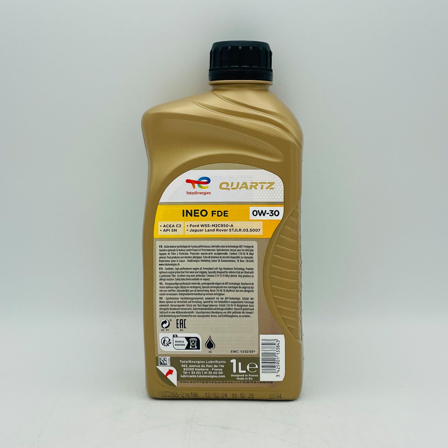 1L TotalEnergies Quartz INEO FDE 0W-30 Engine Oil - 1 Litre