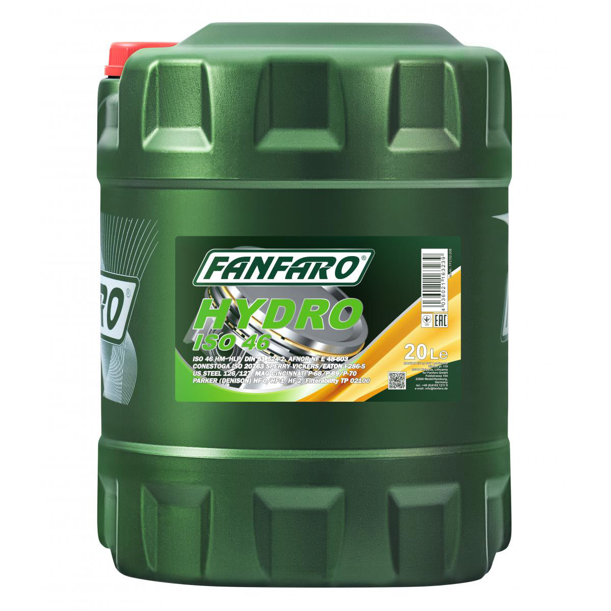 Fanfaro Hydro ISO 46 20 Litres Front Label
