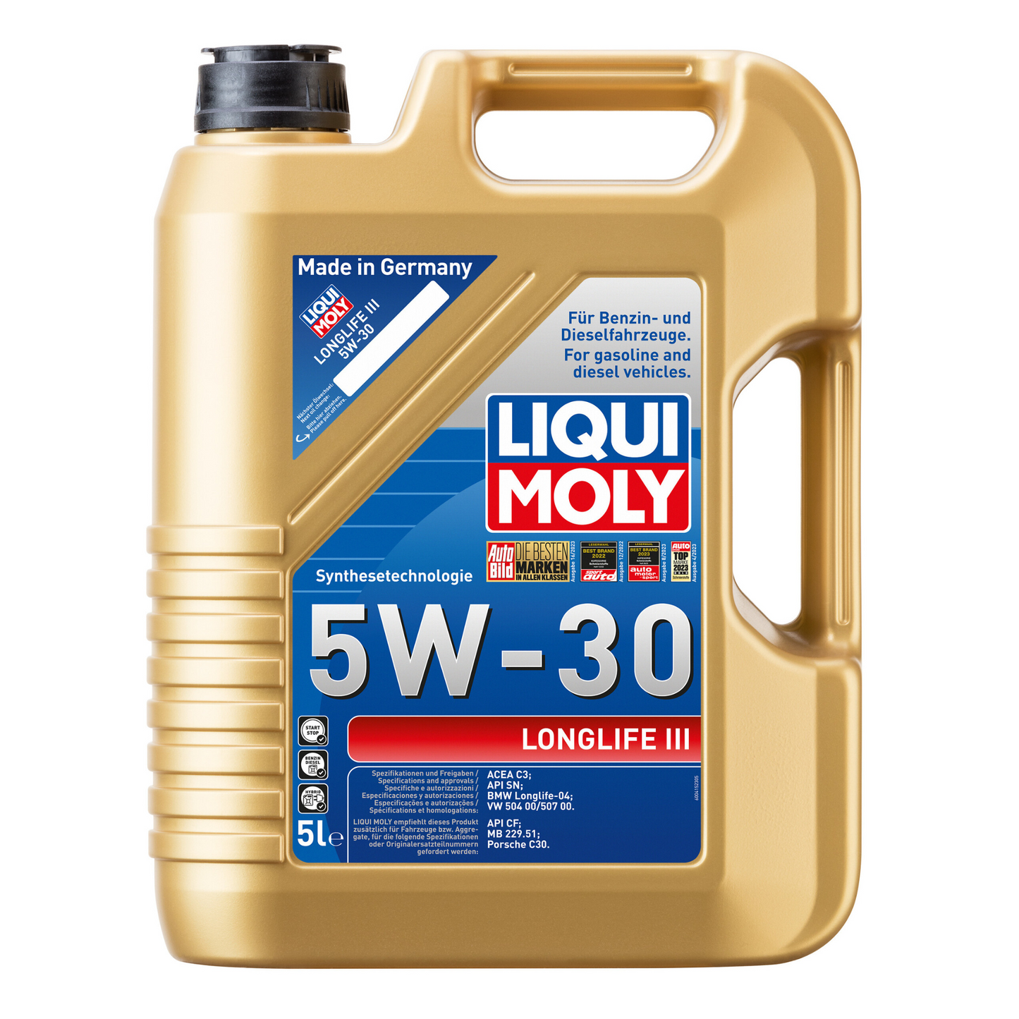 Liqui Moly 20822 Longlife III 5W-30 ACEA C3 Engine Oil - 5 Litres