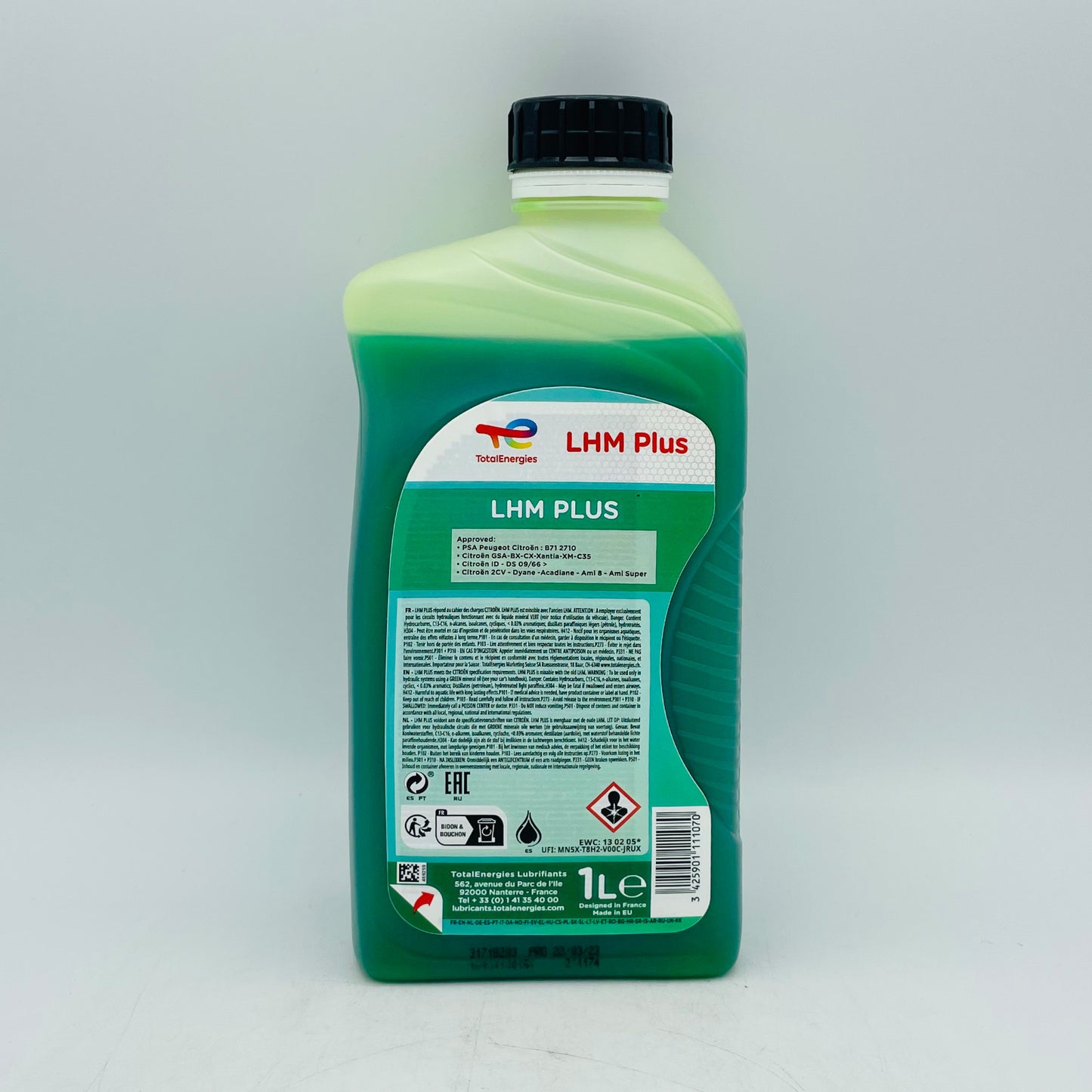 1L TotalEnergies LHM Plus Citroen Green Mineral Hydraulic Fluid - 1 Litre