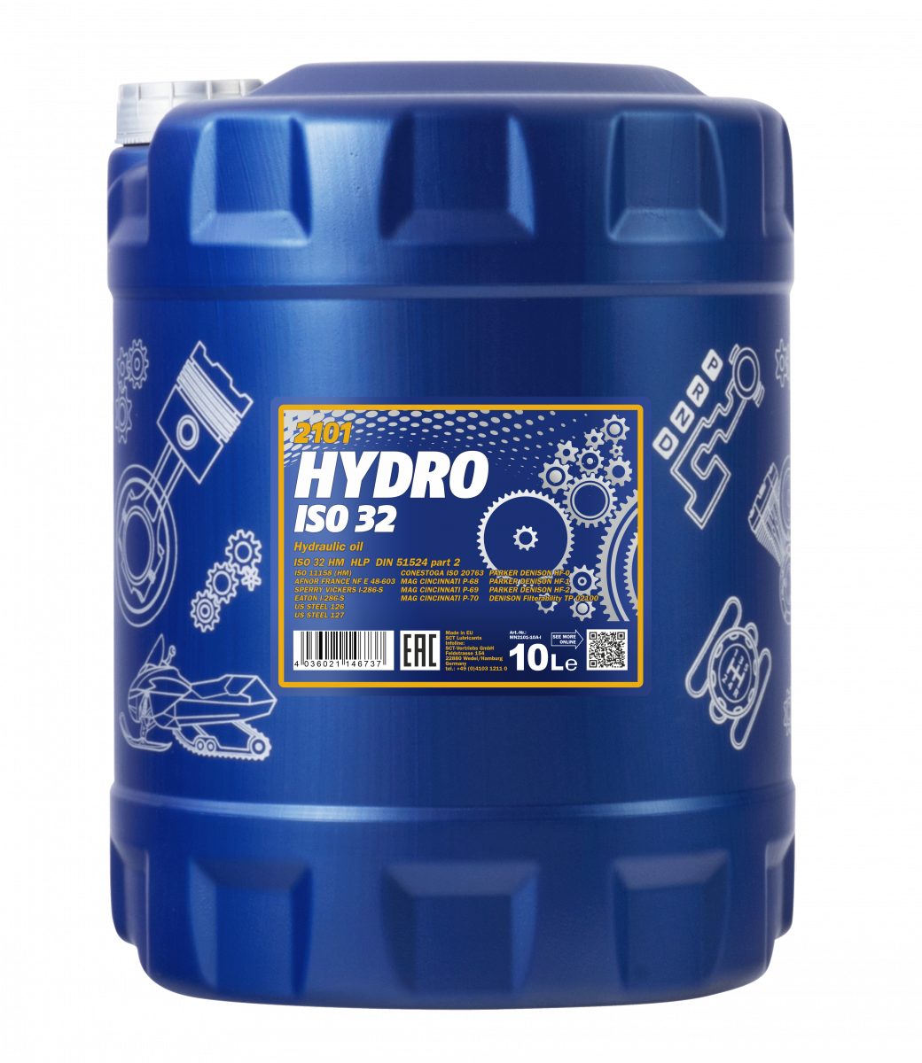 Mannol 2101 ISO 32 Hydraulic Oil High Grade DIN 51524 - 10 Litres