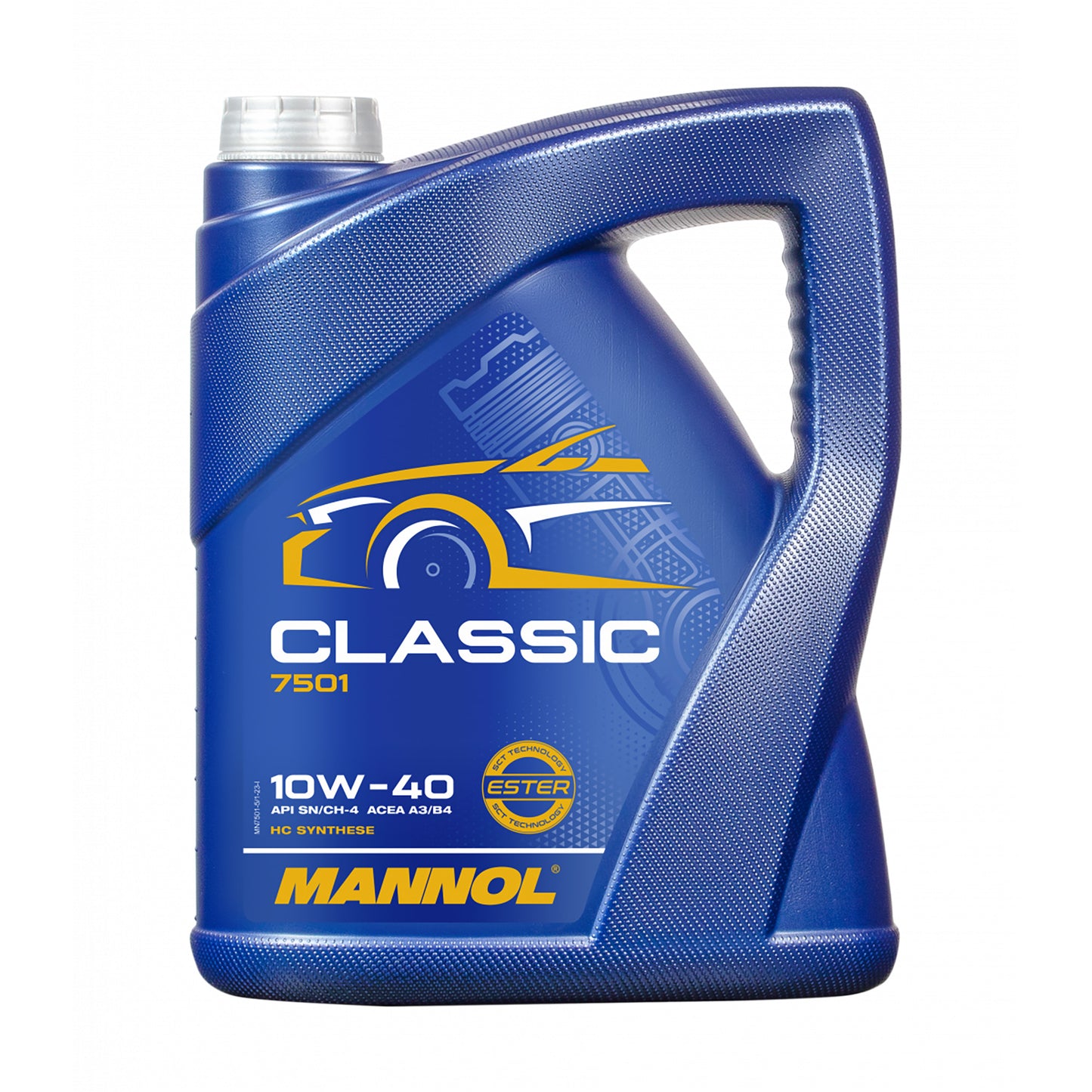 Mannol 7501 Classic 10W-40 ACEA A3/B3 HC-Synthetic Engine Oil - 5 Litres