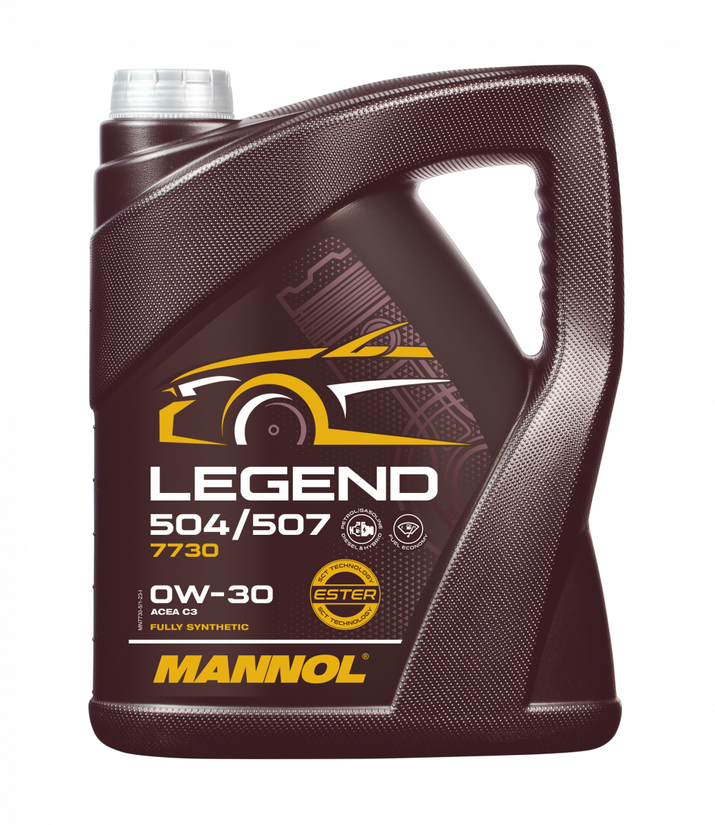 Mannol 7730 Legend 504/507 0W-30 Bi-Synthetic Engine Oil - 5 Litres