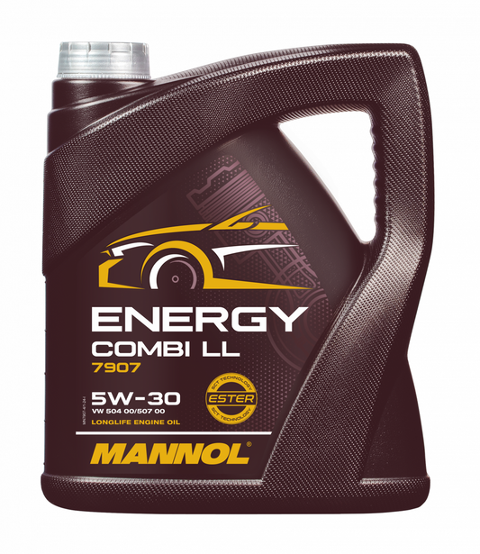 Mannol 7907 Energy Combi Longlife (LL) 5W-30 ACEA C3 Bi-Synthetic Engine Oil - 4 Litres