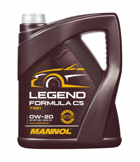 Mannol 7921 Legend Formula ACEA C5 0W-20 Bi-Synthetic Engine Oil - 5 Litres