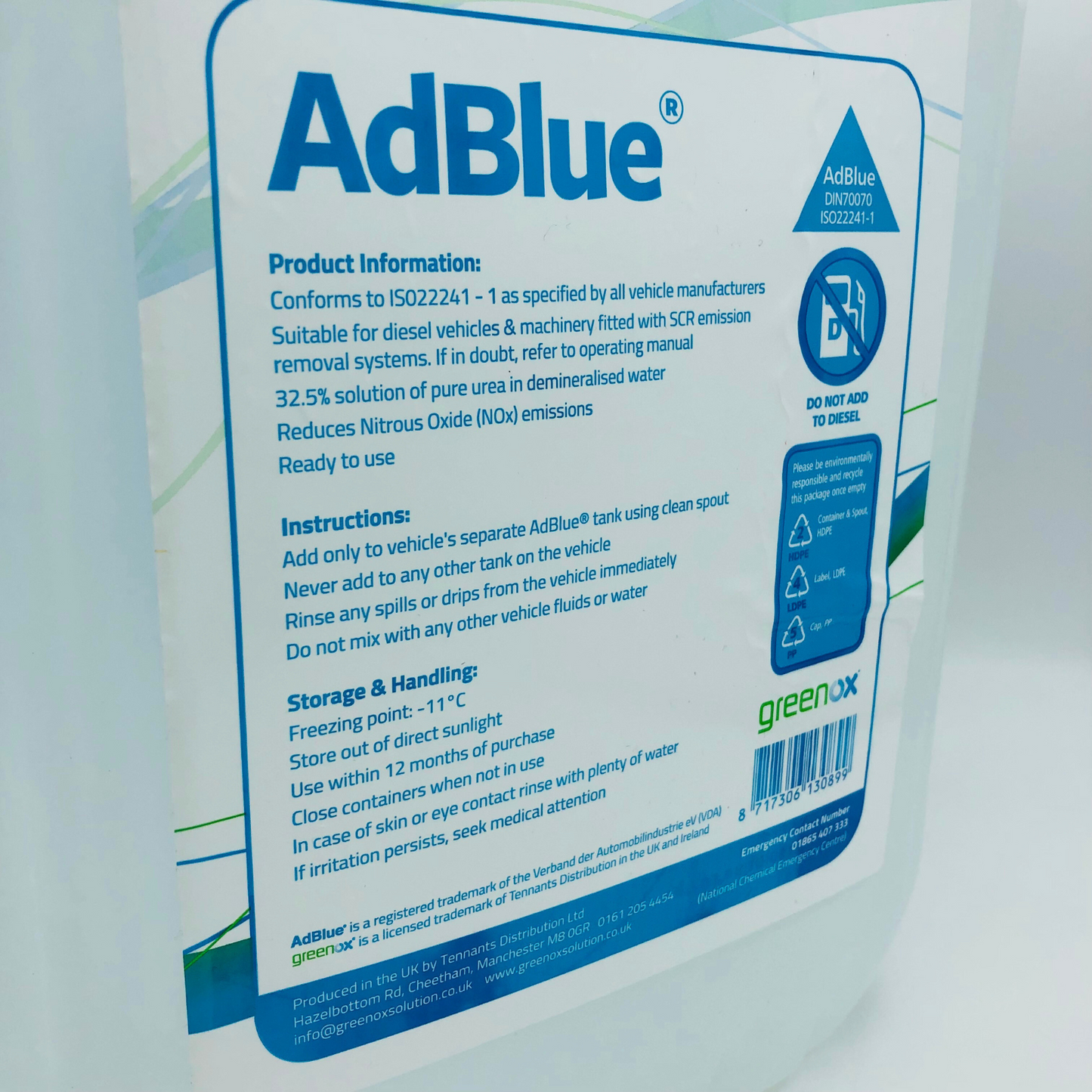 Greenox Universal AdBlue with Spout - 10 Litres