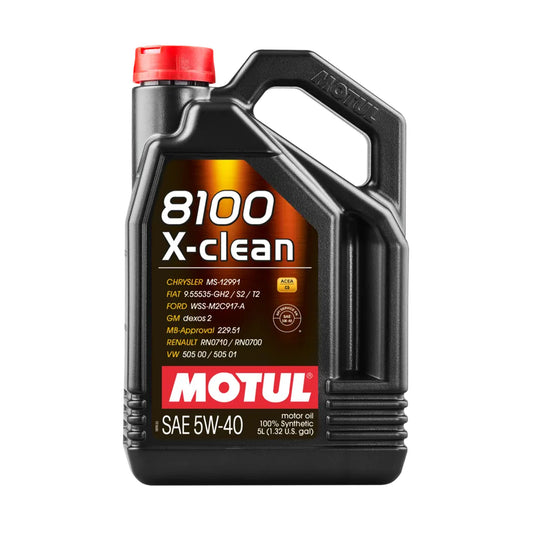 Motul 102051 8100 X-CLEAN 5W-40 Engine Oil - (5 Litres)