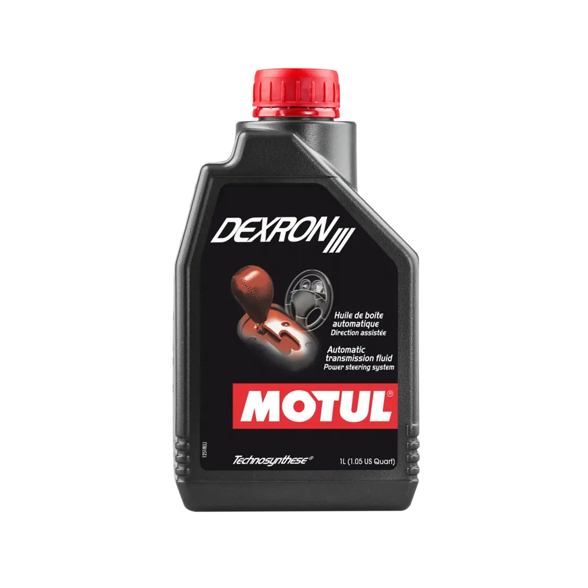 Motul Dexron3 transmission oil bottle on a white background