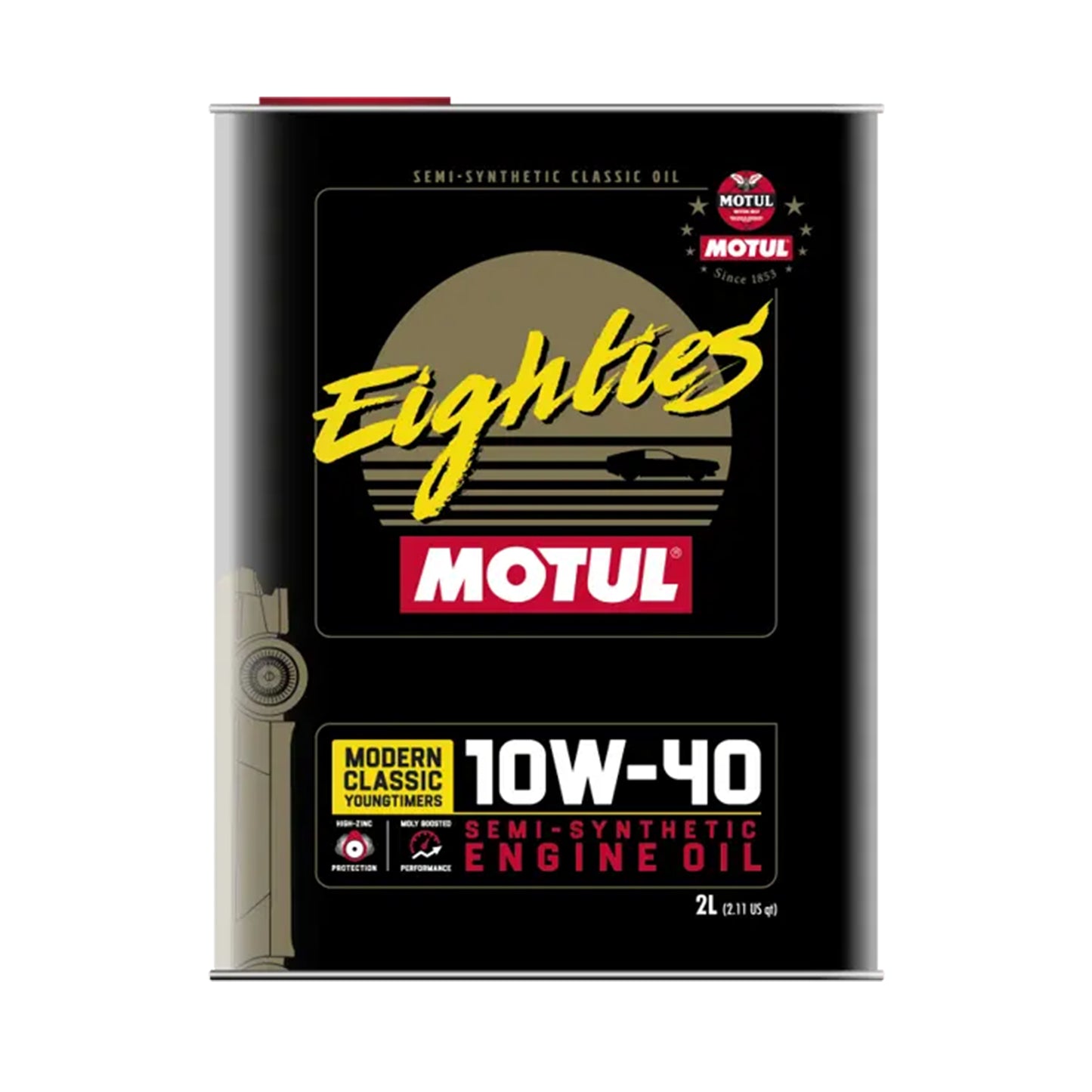 Motul 110619 Classic Eighties 10W-40 Engine Oil - 2 Litres