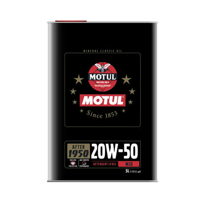 Motul 110622 Classic 20W-50 Engine Oil - 5 Litres