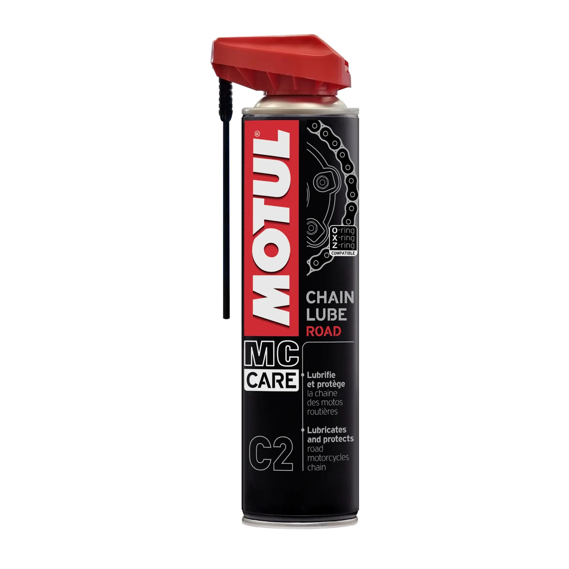 Motul MC Care C2 chain lube can on a white background