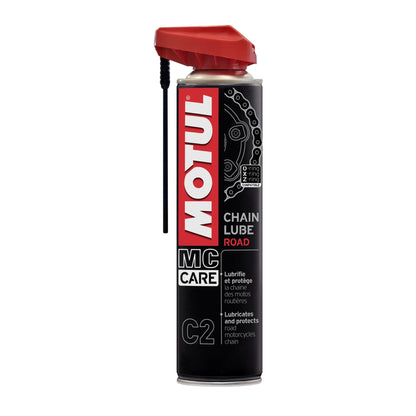 Motul MC Care C2 chain lube can on a white background