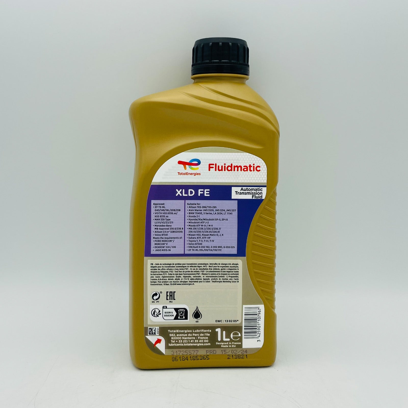 1L TotalEnergies Fluidmatic XLD FE ATF - 1 Litre Back