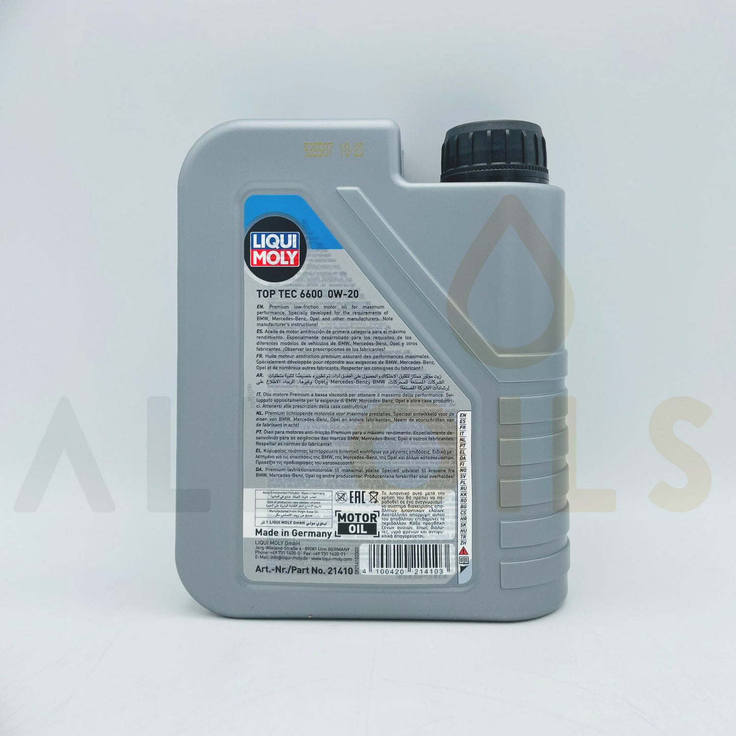 Liqui Moly 21410 Top Tec 6600 0W-20 ACEA C5/C6 Engine Oil - 1 Litre