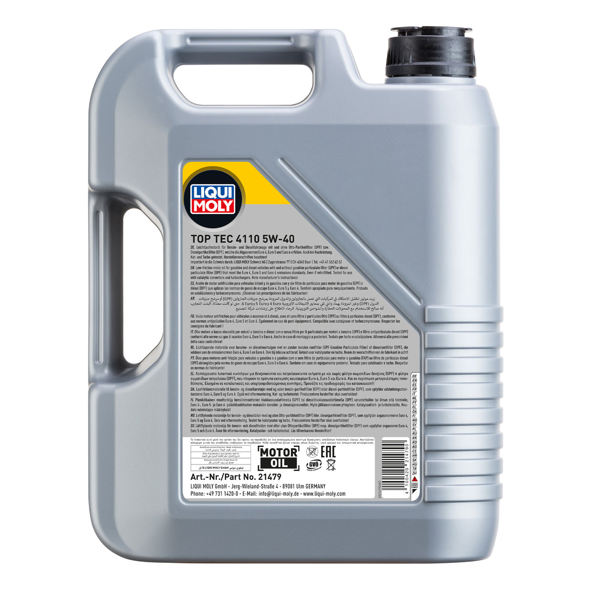 Liqui Moly 21479 Top Tec 4110 5W-40 Engine Oil - 5 Litres