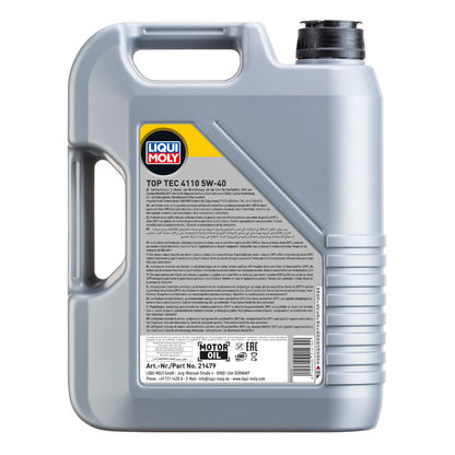 Liqui Moly 21479 Top Tec 4110 5W-40 Engine Oil - 5 Litres