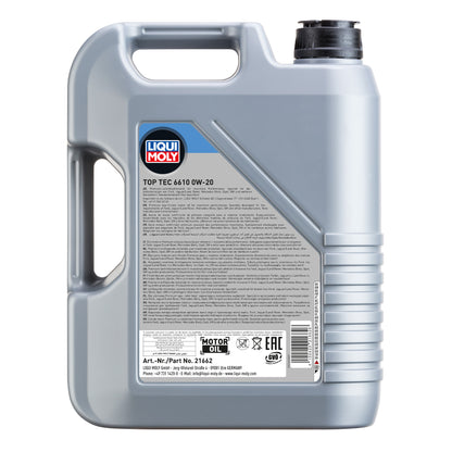 Liqui Moly 21662 Top Tec 6610 0W-20 Engine Oil - 5 Litres