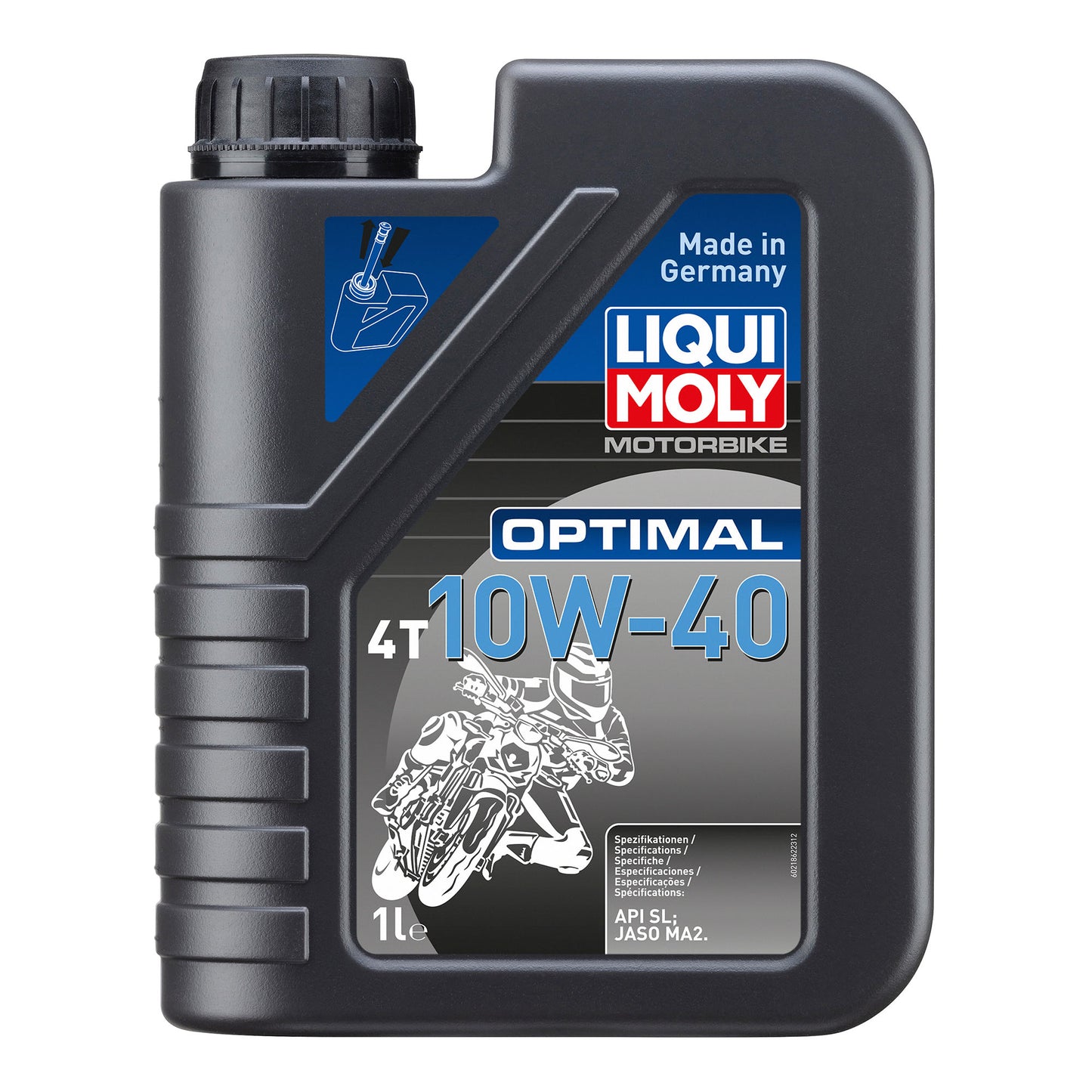 Liqui Moly 4T 10W-40 Optimal Motorbike Engine Oil API SL/JASO MA2 - 1L