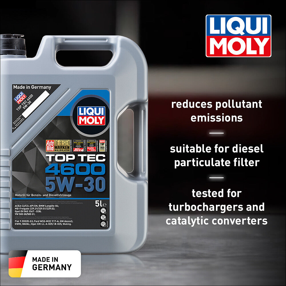 Liqui Moly 2316 Top Tec 4600 5W-30 Engine Oil ACEA C2/C3 - Features