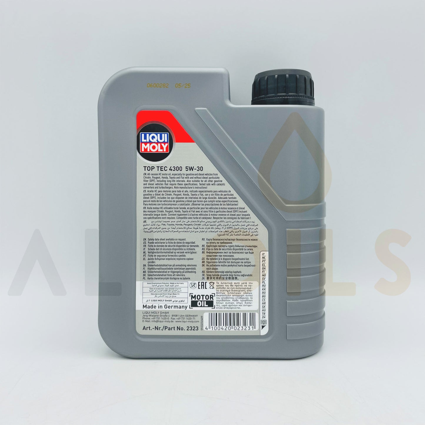 Liqui Moly 2323 Top Tec 4300 5W-30 Synthetic Tech Engine Oil - 1 Litre