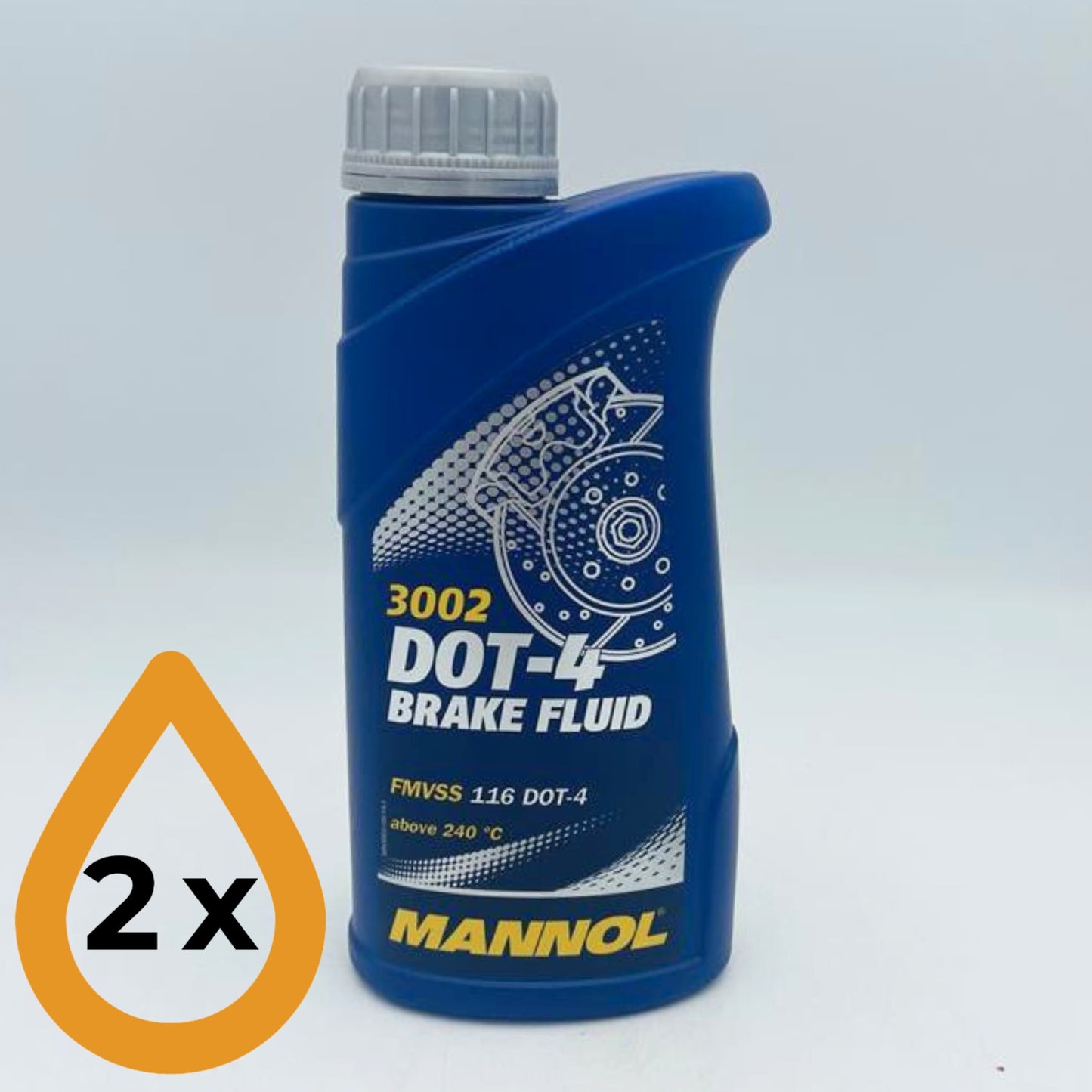 Mannol 3002 Brake Fluid 450ml Old Design 2x Variant