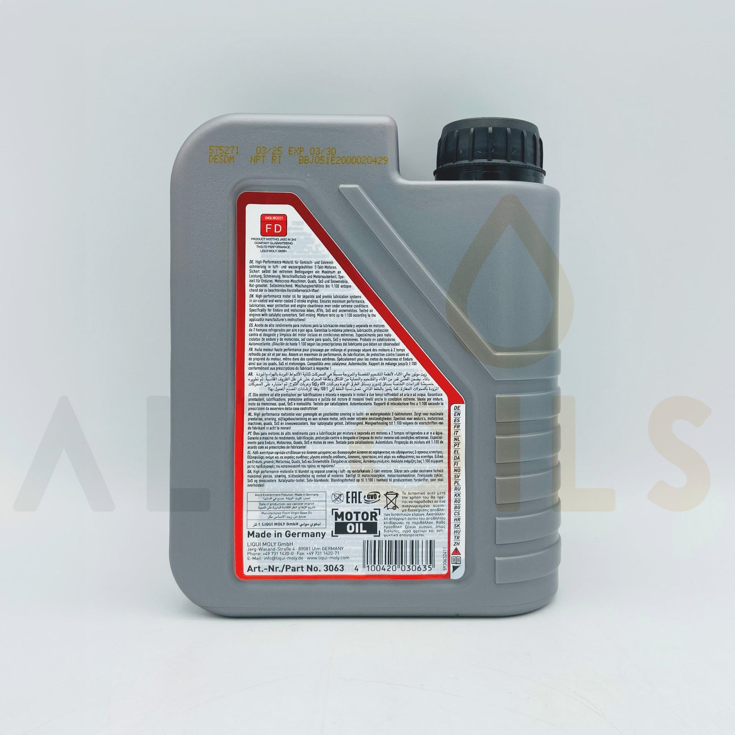 Liqui Moly 3063 2 Stroke Offroad 2T Synth Race Motorbike Engine Oil API TC - 1 Litre