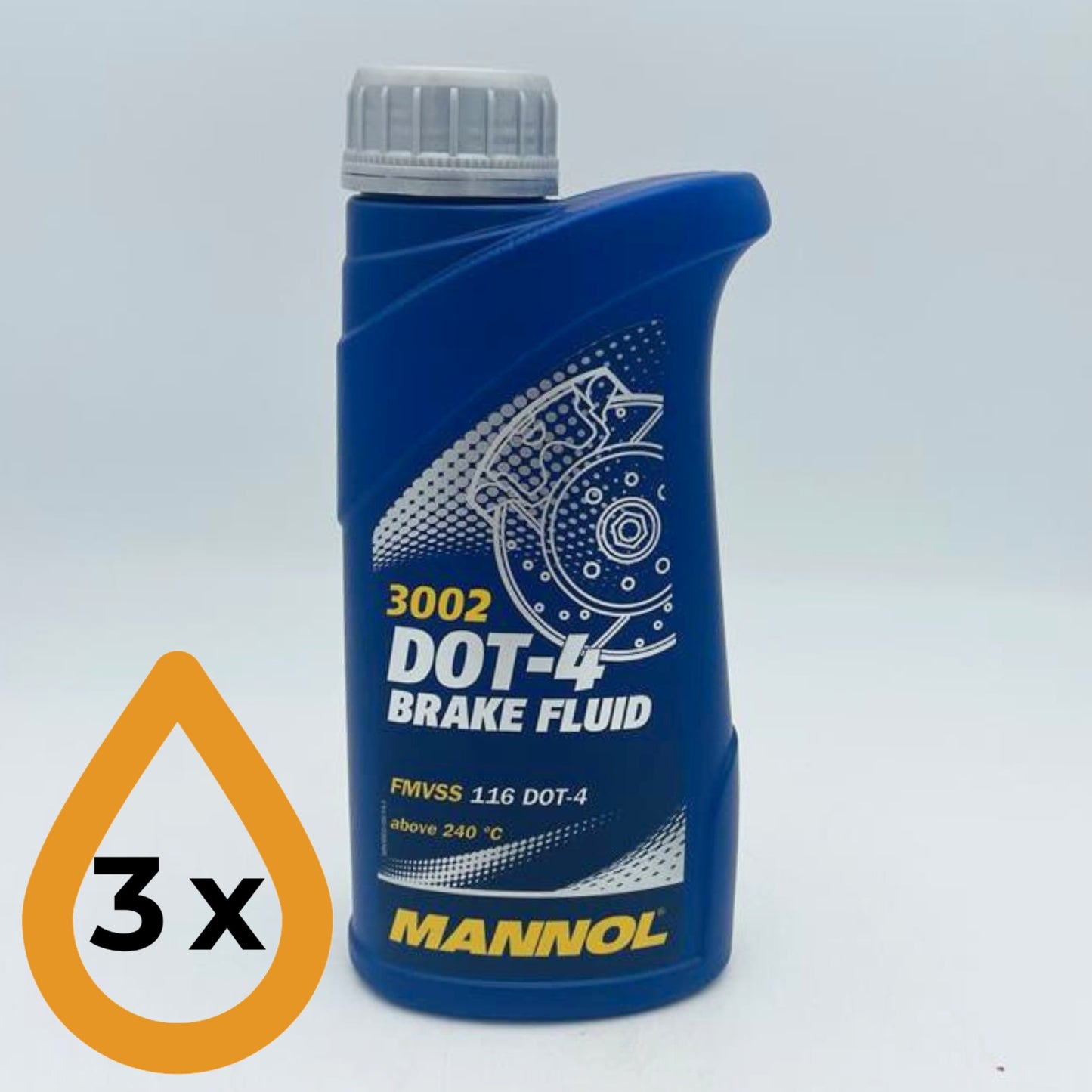 Mannol 3002 Brake Fluid 450ml Old Design 3x Variant