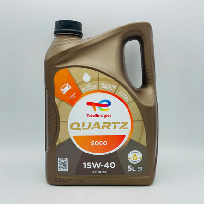 5L TotalEnergies Quartz 5000 15W-40 Diesel Engine Oil - 5 Litres