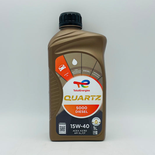1L TotalEnergies Quartz 5000 15W-40 Diesel Engine Oil - 1 Litre