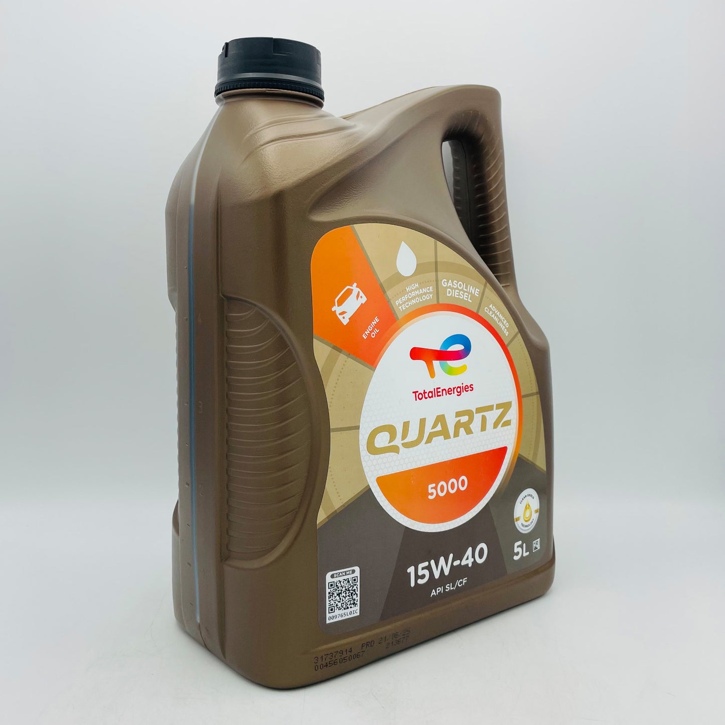 5L TotalEnergies Quartz 5000 15W-40 Diesel Engine Oil - 5 Litres