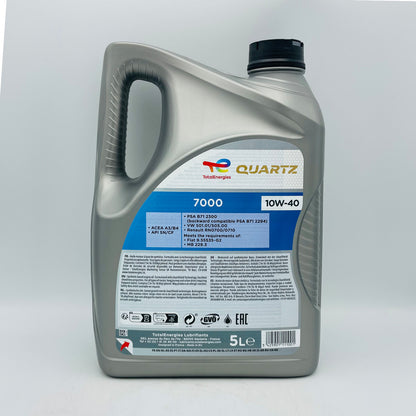 5L TotalEnergies Quartz 7000 10W-40 Engine Oil - 5 Litres