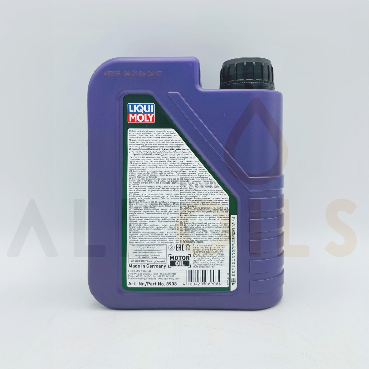 Liqui Moly 8908 Synthoil Race Tech GT1 10W-60 Engine Oil - 1 Litre