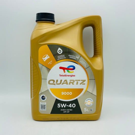 5L TotalEnergies Quartz 9000 5W-40 Engine Oil - 5 Litres