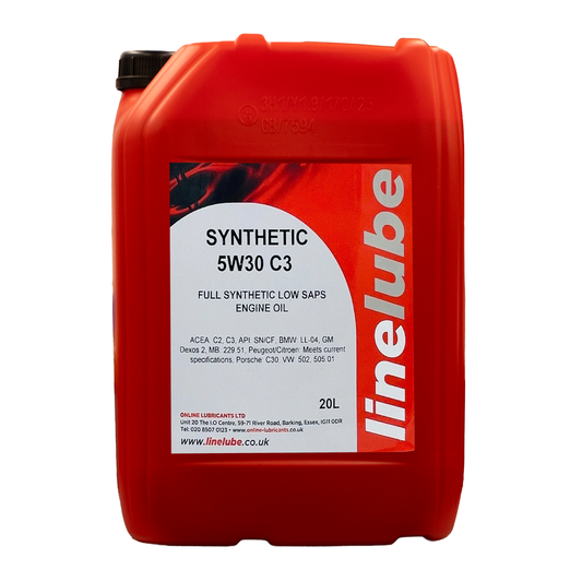 Linelube Fully Synthetic Engine Oil Longlife C3 5W-30 (12 x 20 Litres)