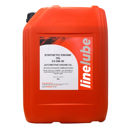Linelube Fully Synthetic Engine Oil Longlife C3 5W-30 - (12 x 20 Litres)