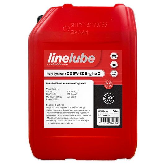 Linelube Fully Synthetic Engine Oil Longlife C3 5W-30 - (20 Litres)
