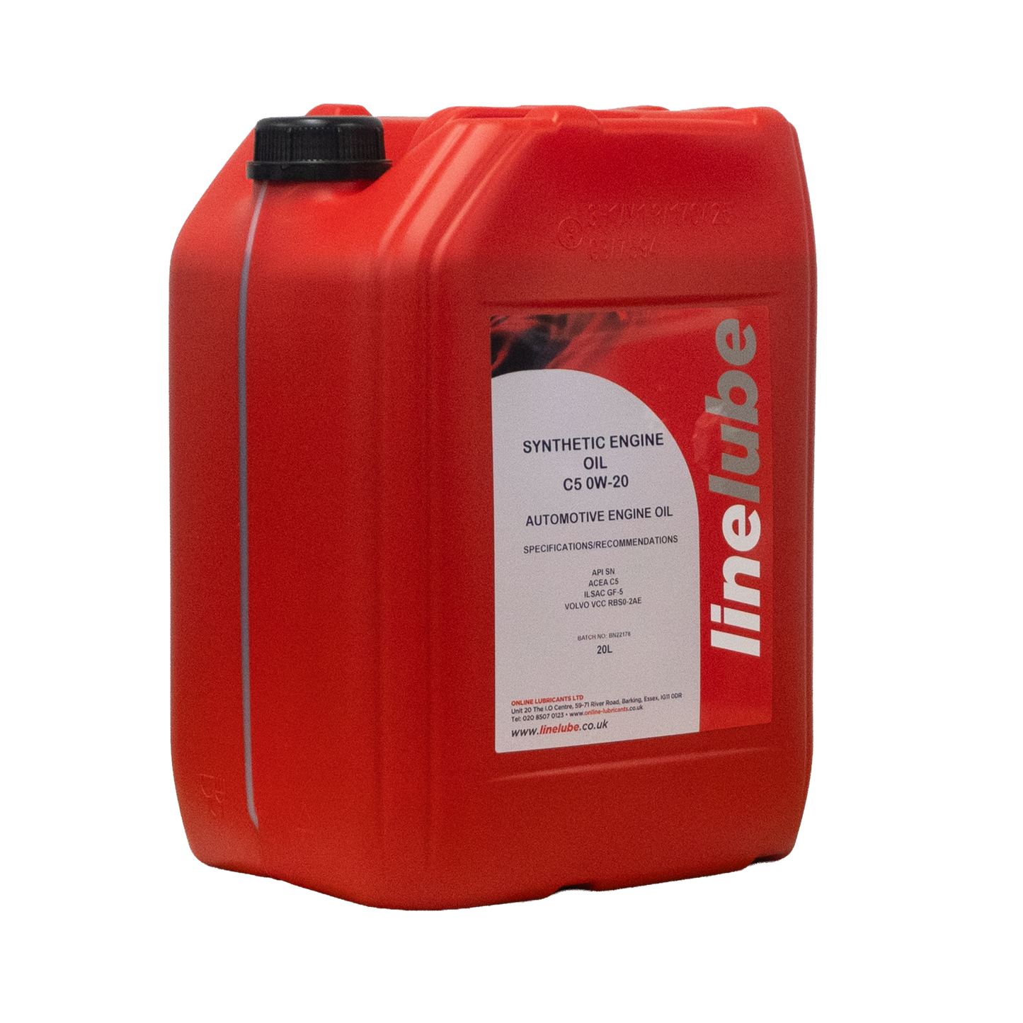 Linelube Low Saps 0W-20 C5 Synthetic Technology Engine Oil - 20 Litres