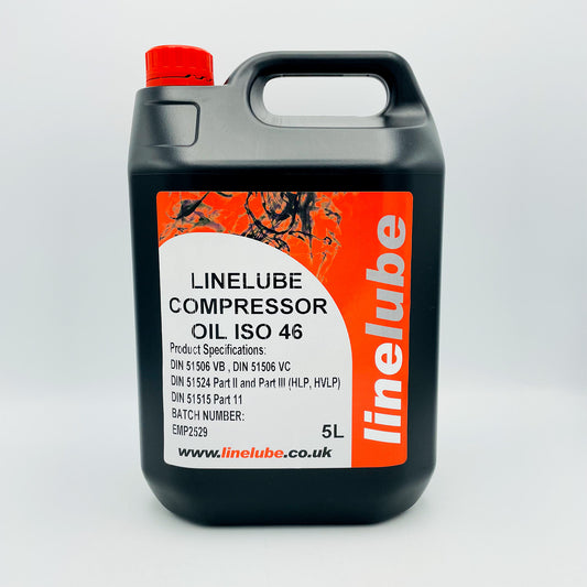 Linelube compressor oil container on a white background