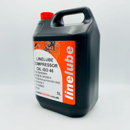 Linelube compressor oil container on a white background